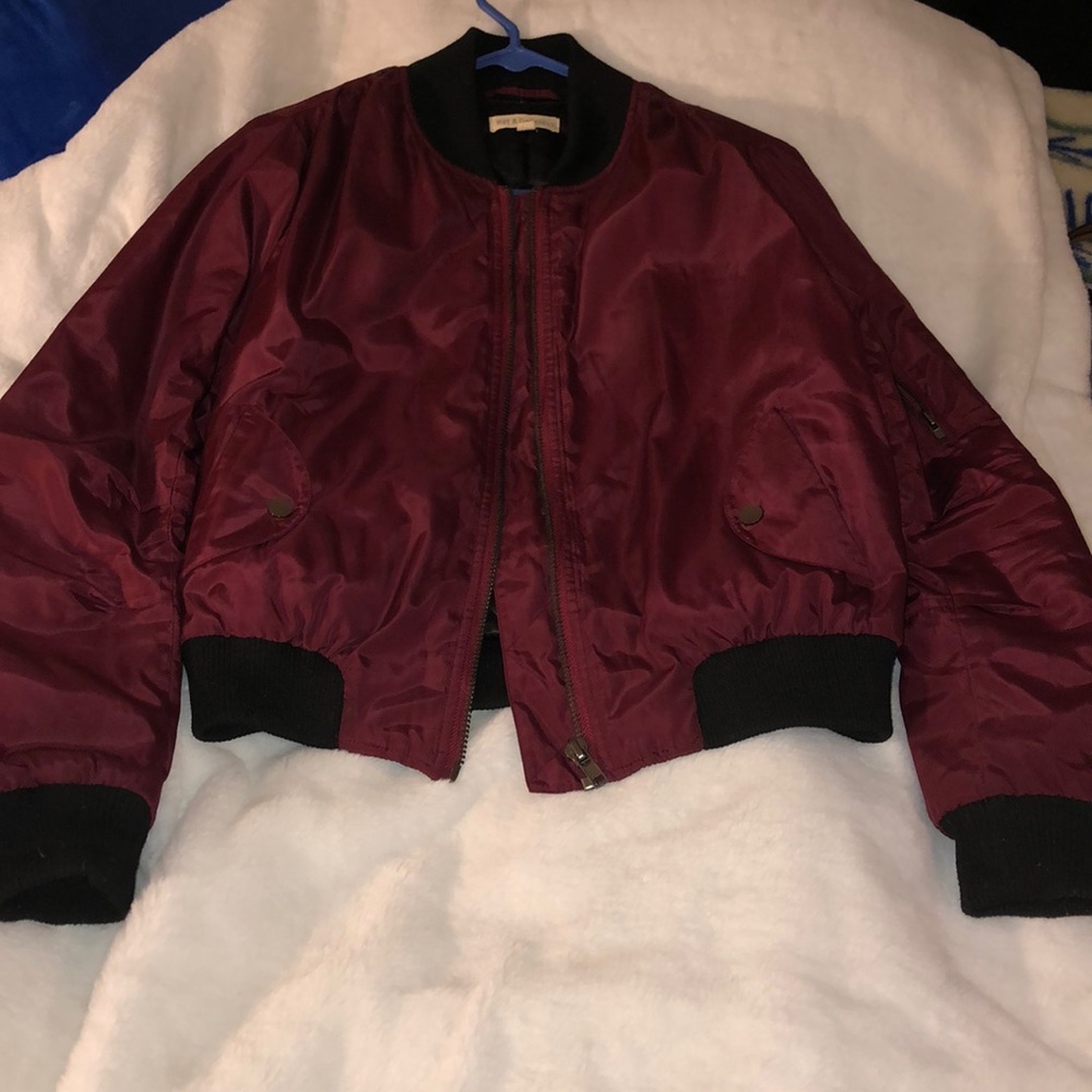 Maroon romper jacket